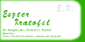 eszter kratofil business card